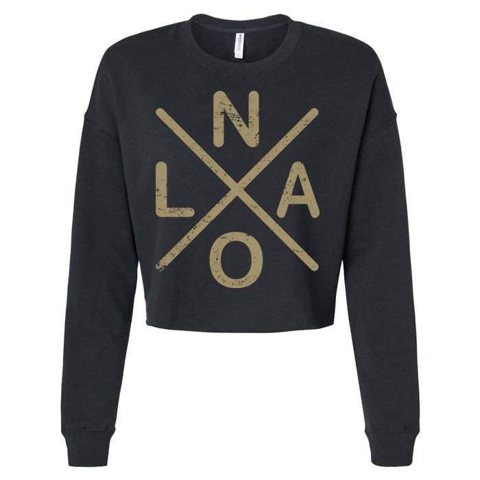 Vintage New Orleans Football Cropped Pullover Crew