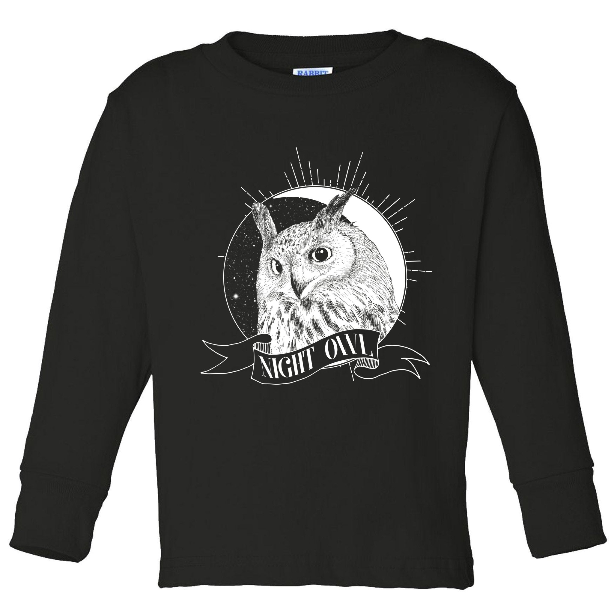 Vintage Night Owl Toddler Long Sleeve Shirt