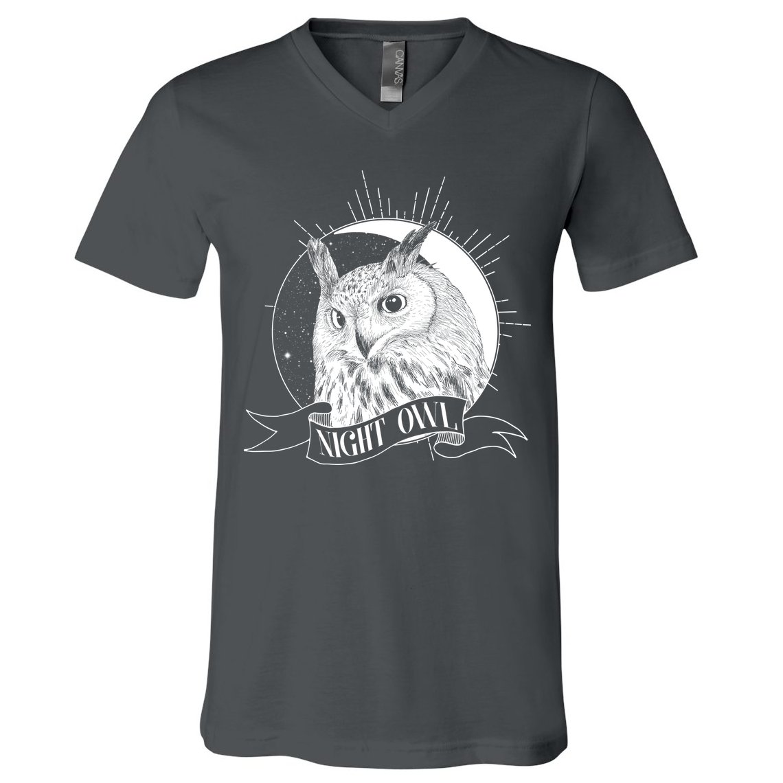 Vintage Night Owl V-Neck T-Shirt