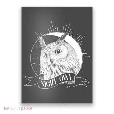 Vintage Night Owl Poster