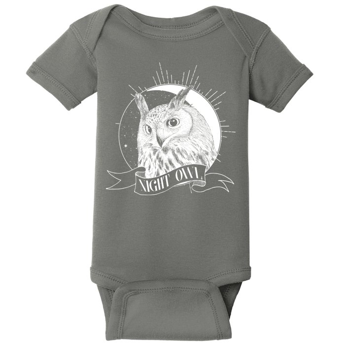 Vintage Night Owl Baby Bodysuit