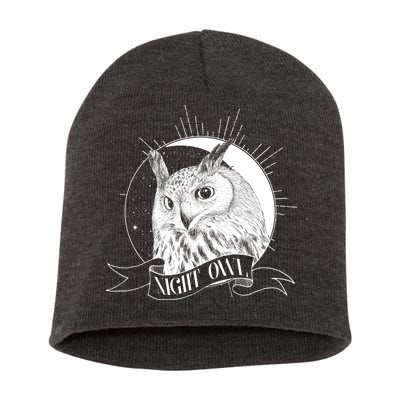 Vintage Night Owl Short Acrylic Beanie