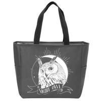 Vintage Night Owl Zip Tote Bag