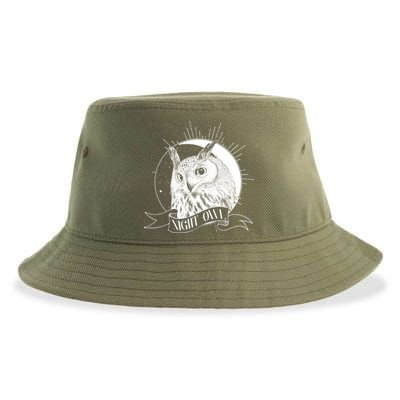 Vintage Night Owl Sustainable Bucket Hat