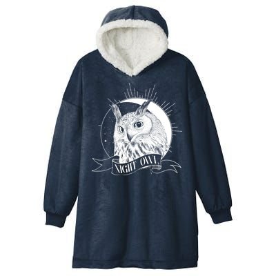 Vintage Night Owl Hooded Wearable Blanket