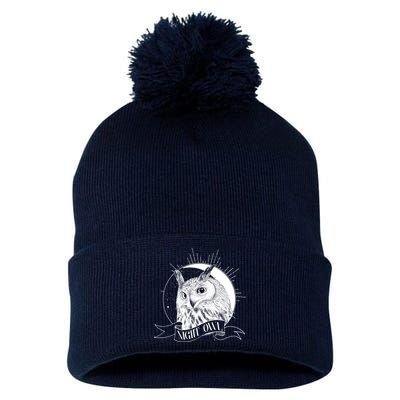 Vintage Night Owl Pom Pom 12in Knit Beanie