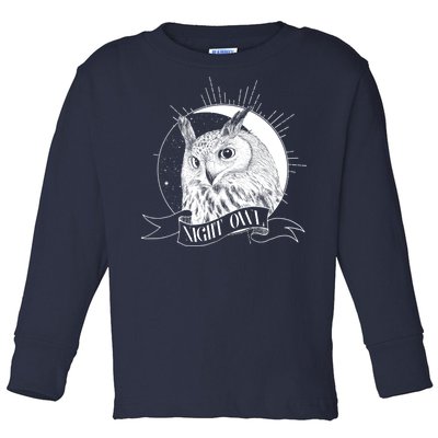 Vintage Night Owl Toddler Long Sleeve Shirt