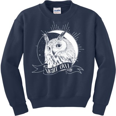 Vintage Night Owl Kids Sweatshirt