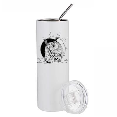 Vintage Night Owl Stainless Steel Tumbler