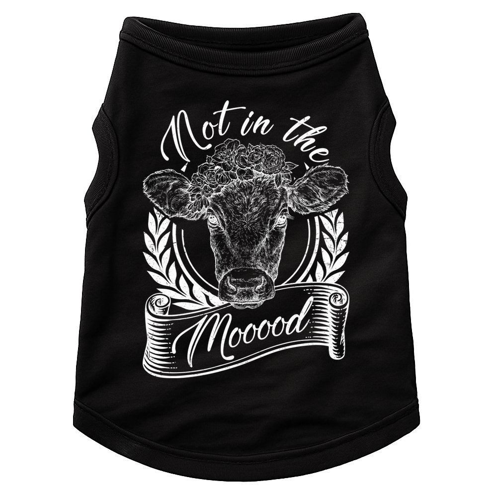 Vintage Not in the Moood Cow Doggie Tank