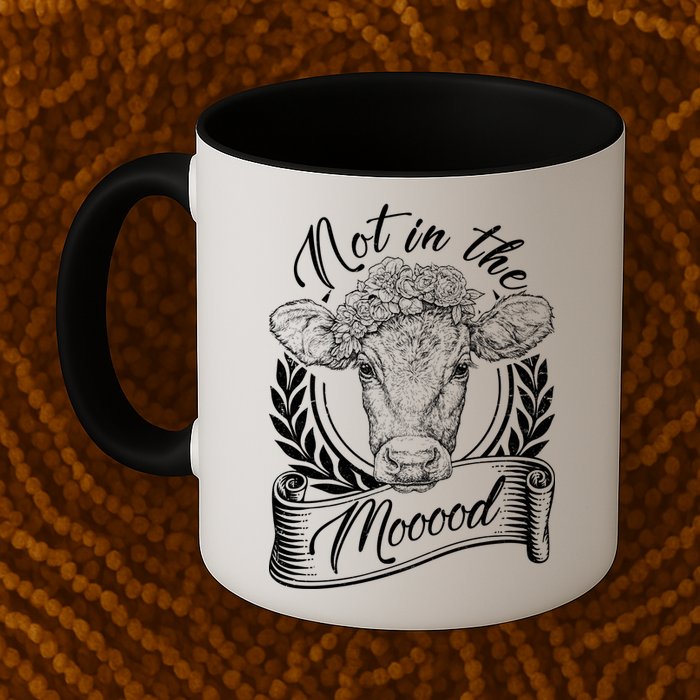 Vintage Not in the Moood Cow Mug
