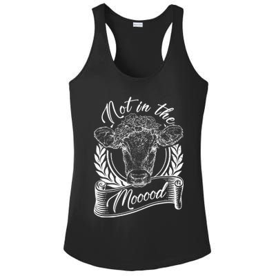 Vintage Not in the Moood Cow Ladies PosiCharge Competitor Racerback Tank