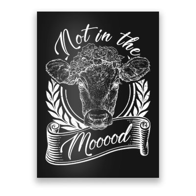 Vintage Not in the Moood Cow Poster