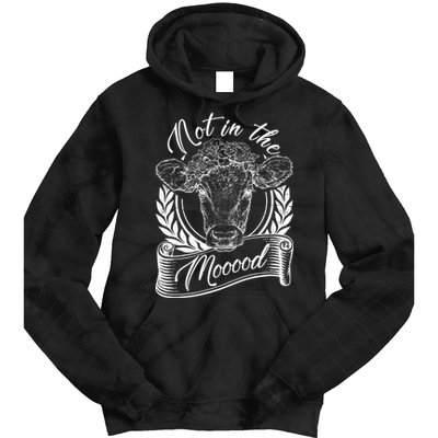 Vintage Not in the Moood Cow Tie Dye Hoodie