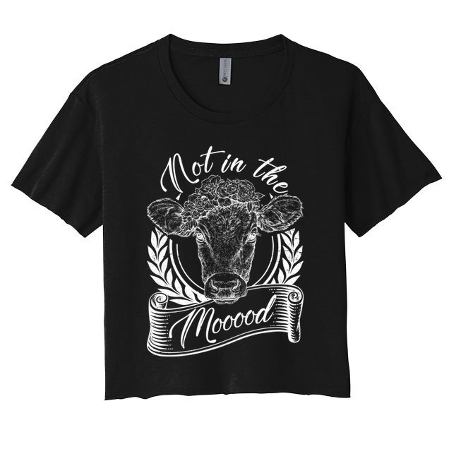 Vintage Not in the Moood Cow Crop Top