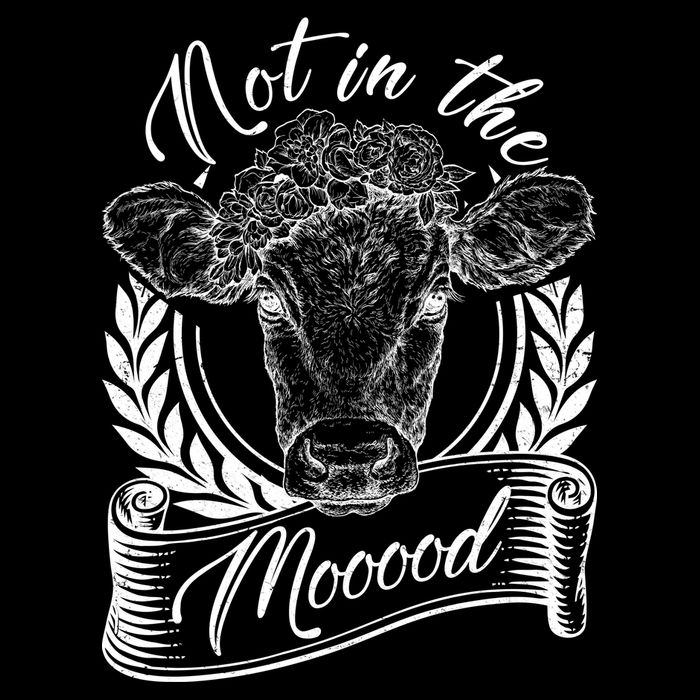 Vintage Not in the Moood Cow Crop Top
