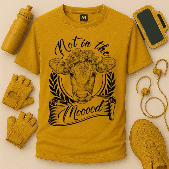 Vintage Not in the Moood Cow Performance Shirt