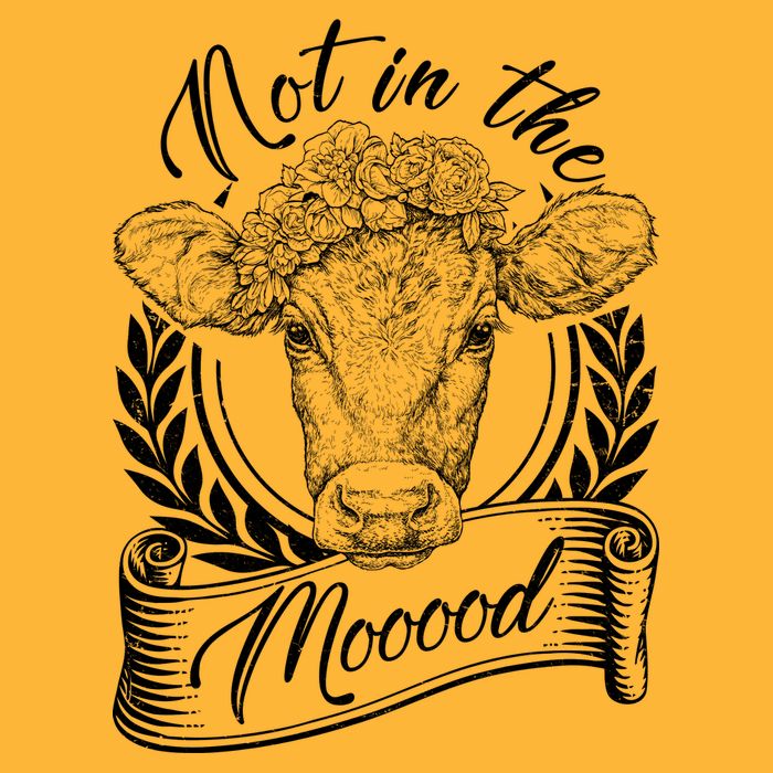 Vintage Not in the Moood Cow Performance Shirt