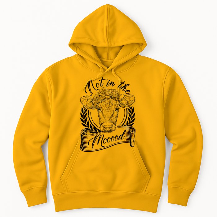 Vintage Not in the Moood Cow Hoodie
