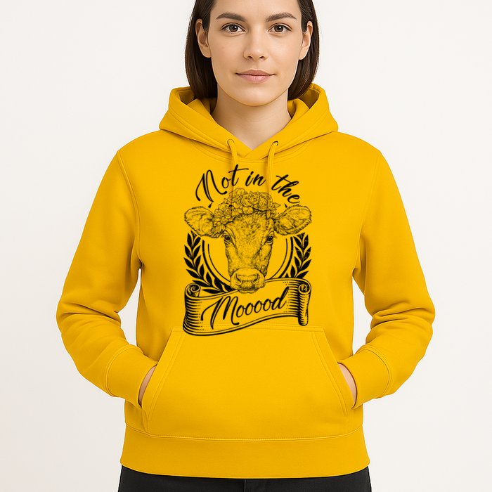 Vintage Not in the Moood Cow Hoodie