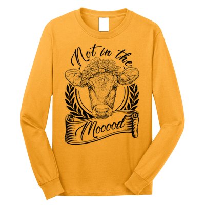 Vintage Not in the Moood Cow Long Sleeve Shirt
