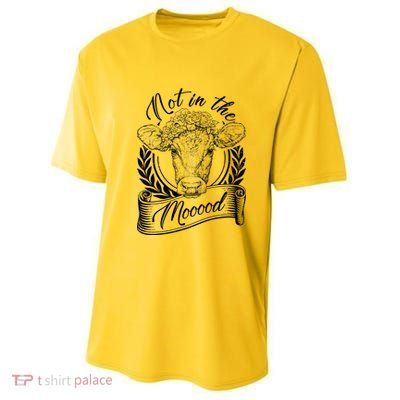 Vintage Not in the Moood Cow Youth Performance Sprint T-Shirt