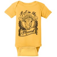 Vintage Not in the Moood Cow Baby Bodysuit