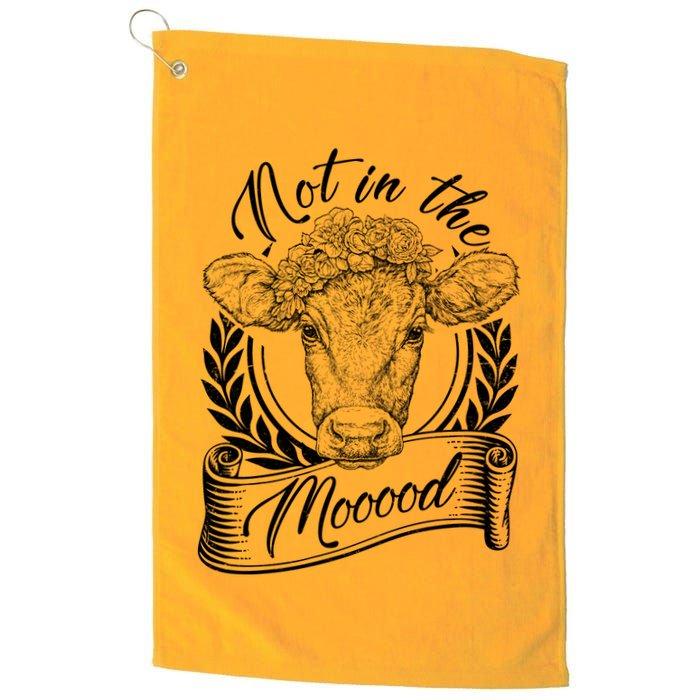 Vintage Not in the Moood Cow Golf Towel