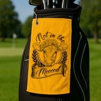 Vintage Not in the Moood Cow Golf Towel