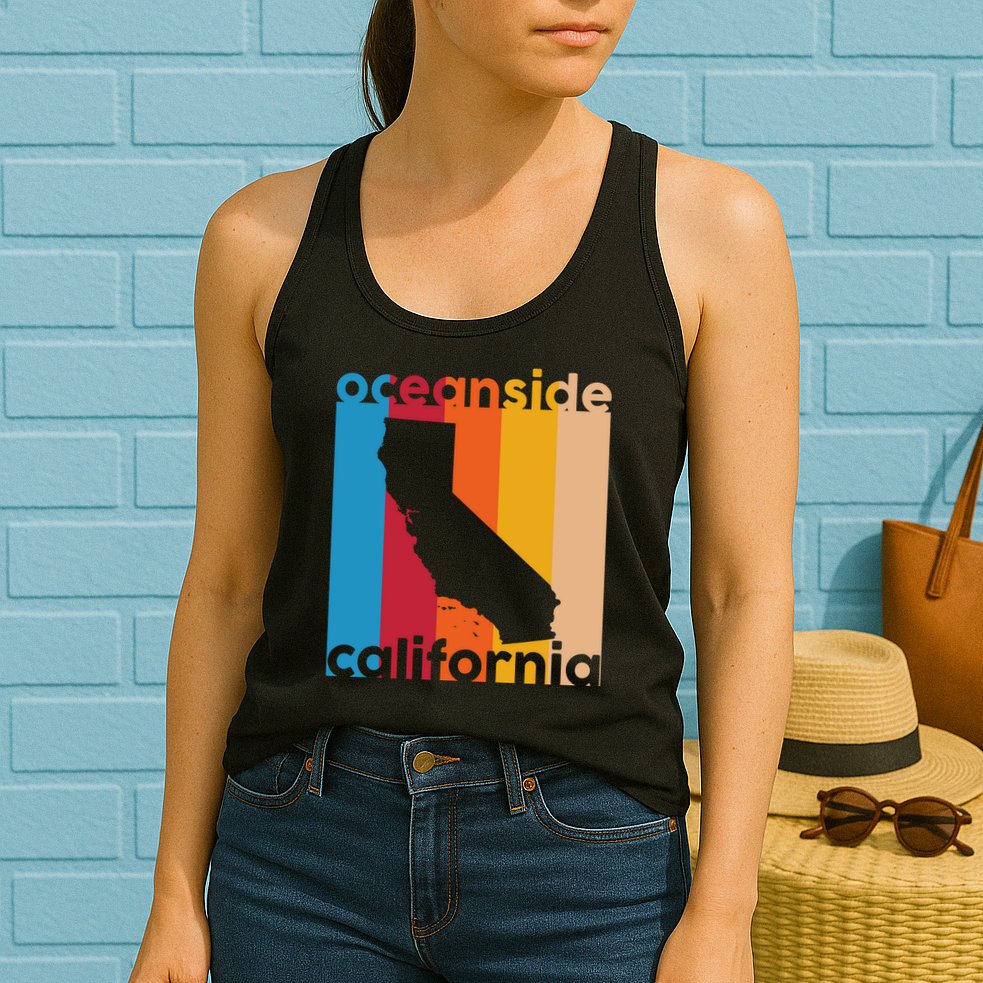 Vintage Oceanside California Womens Tank Top