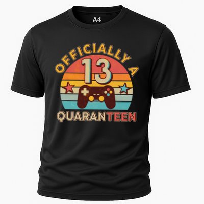 Vintage Officially A Quaranteen 13th Birthday Gamer Performance Shirt