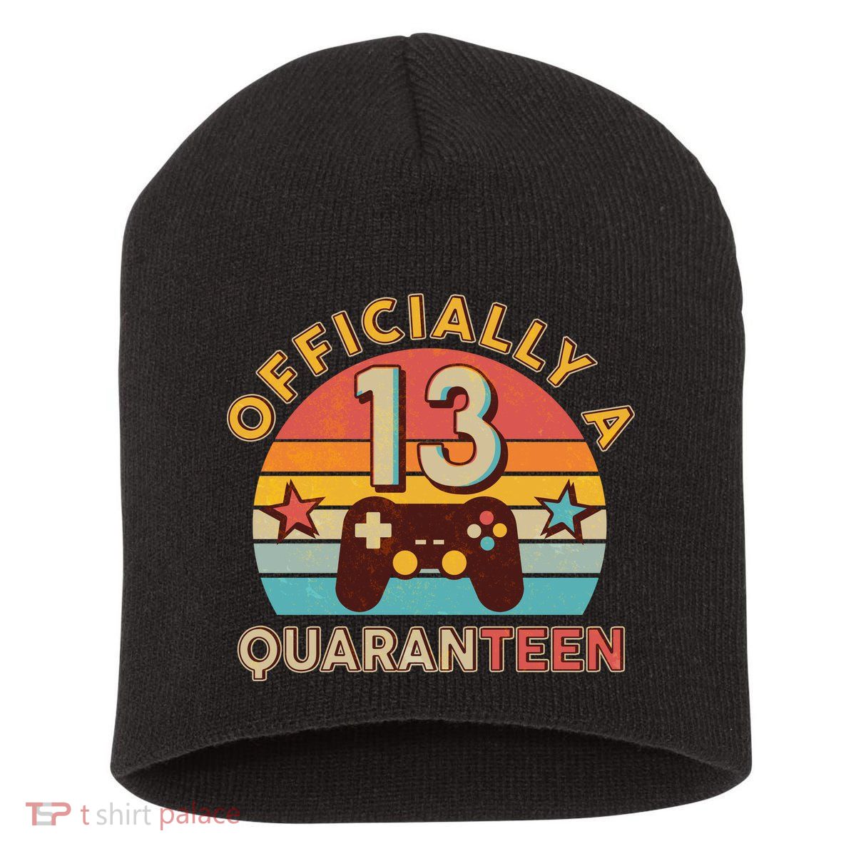 Vintage Officially A Quaranteen 13th Birthday Gamer Short Acrylic Beanie