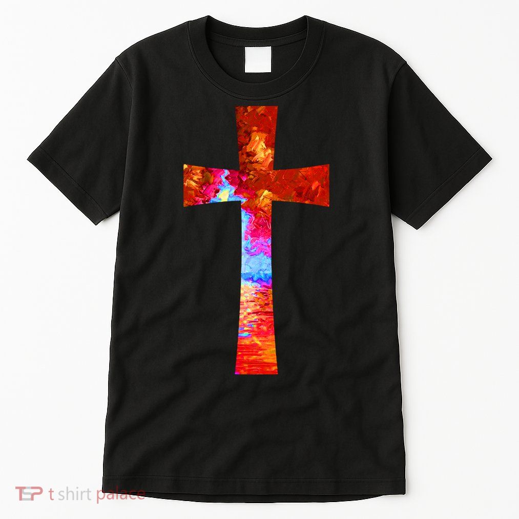Vintage Oil Christian Cross Cool Pattern Tall T-Shirt