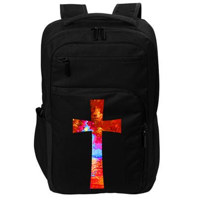 Vintage Oil Christian Cross Cool Pattern Impact Tech Backpack