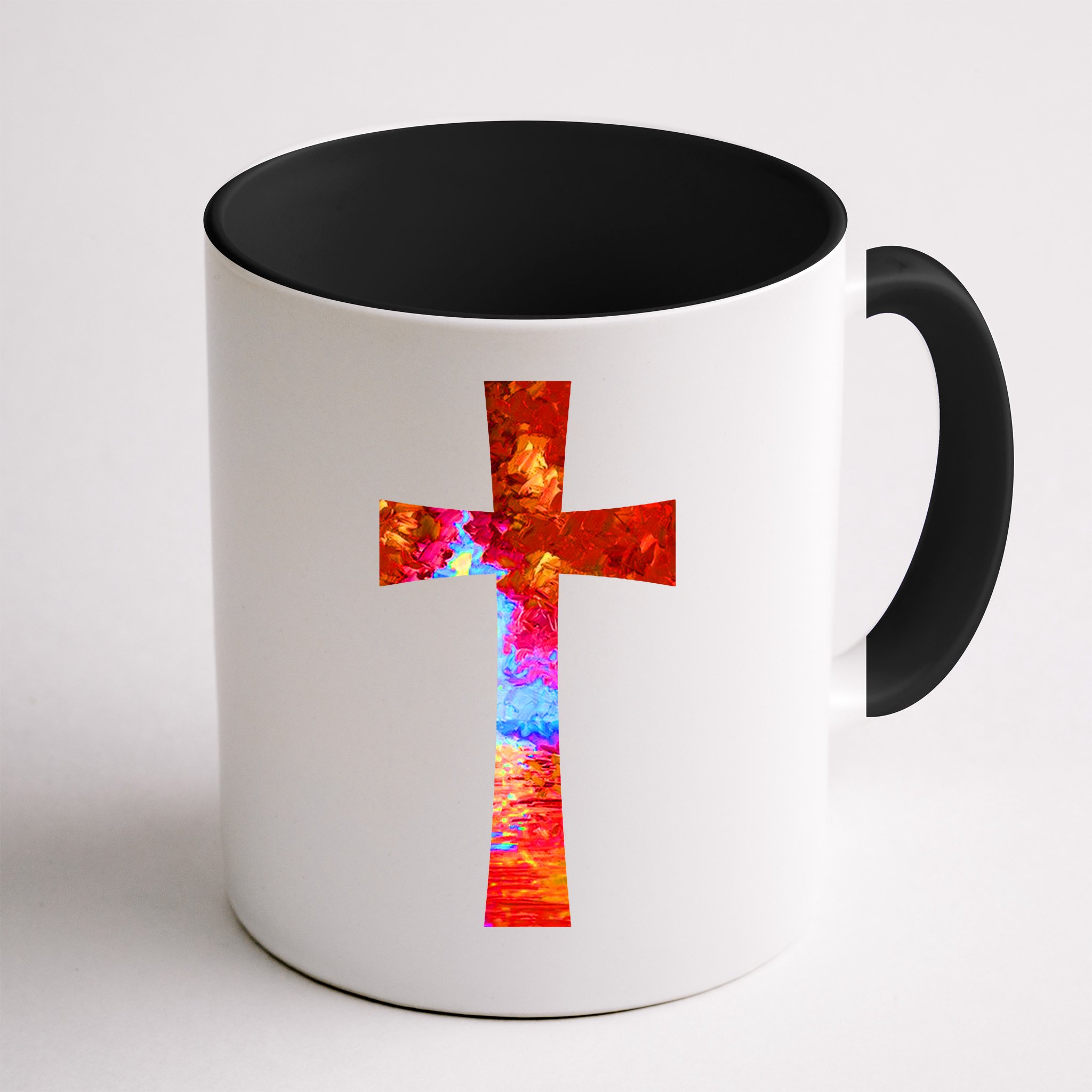Vintage Oil Christian Cross Cool Pattern Mug