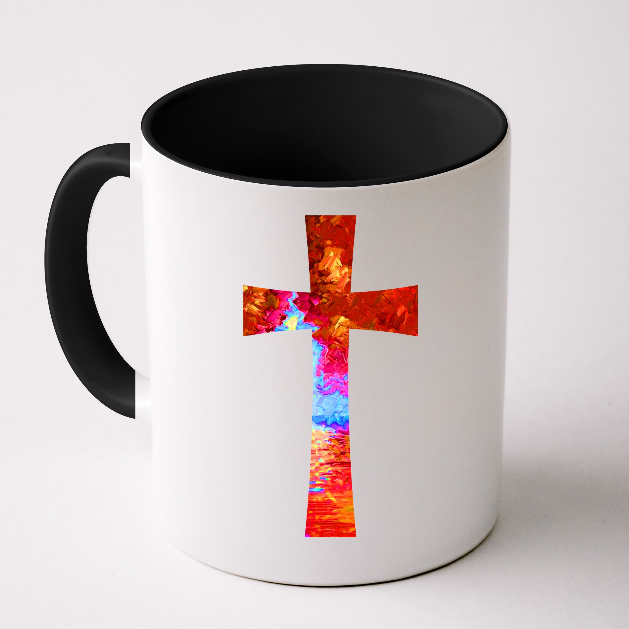 Vintage Oil Christian Cross Cool Pattern Mug