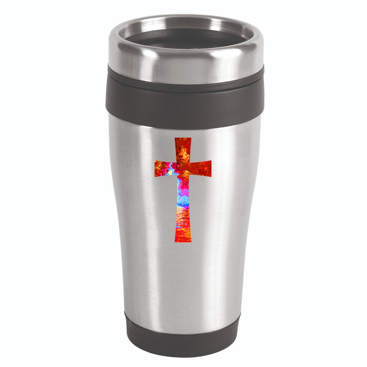Vintage Oil Christian Cross Cool Pattern 16oz Travel Tumbler