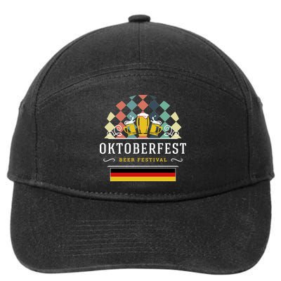 Vintage Oktoberfest Drinking 7-Panel Snapback Hat