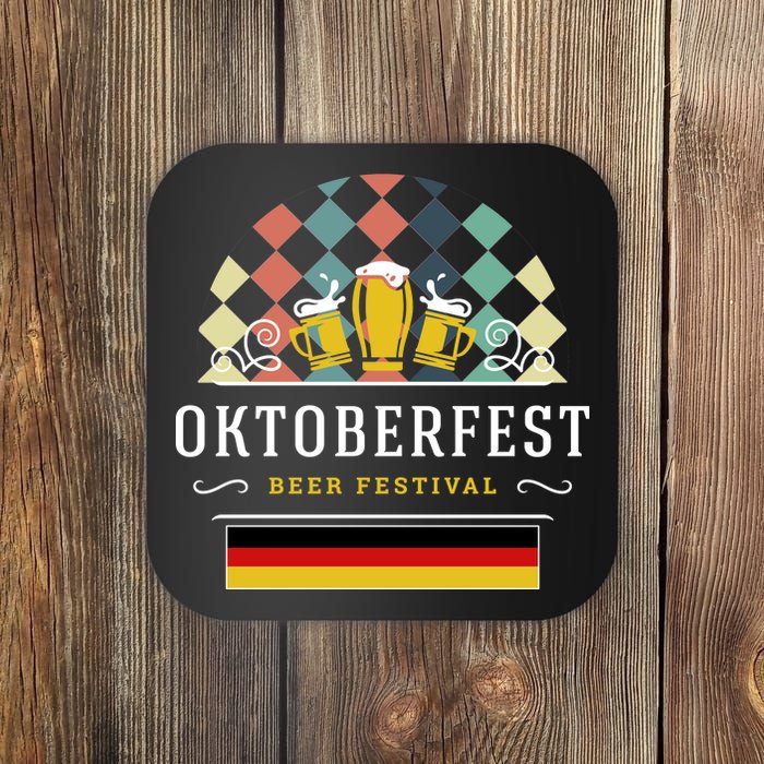 Vintage Oktoberfest Drinking Coaster