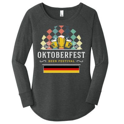 Vintage Oktoberfest Drinking Women's Perfect Tri Tunic Long Sleeve Shirt