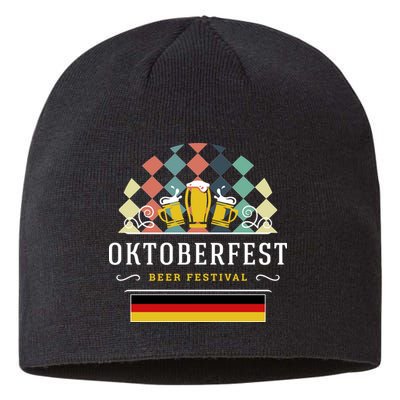 Vintage Oktoberfest Drinking Sustainable Beanie