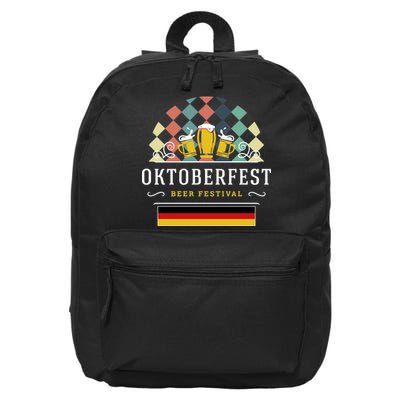 Vintage Oktoberfest Drinking 16 in Basic Backpack