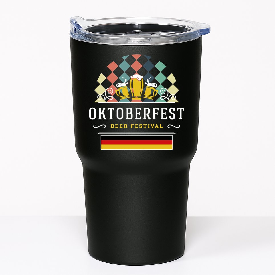 Vintage Oktoberfest Drinking Tumbler