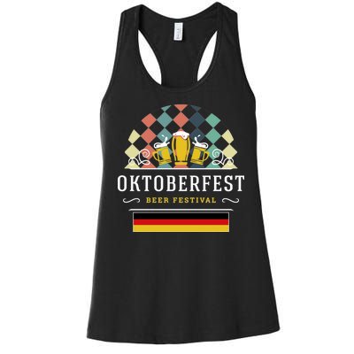 Vintage Oktoberfest Drinking Women's Racerback Tank