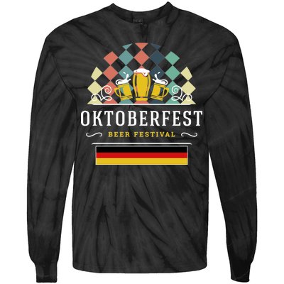 Vintage Oktoberfest Drinking Tie-Dye Long Sleeve Shirt