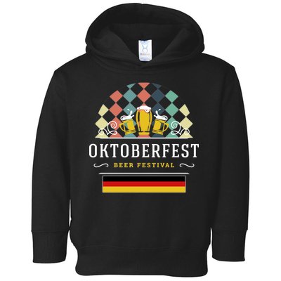 Vintage Oktoberfest Drinking Toddler Hoodie