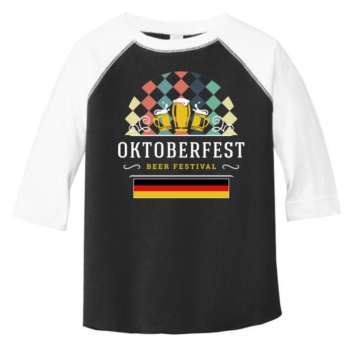 Vintage Oktoberfest Drinking Toddler Fine Jersey T-Shirt