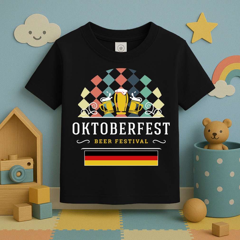 Vintage Oktoberfest Drinking Toddler T-Shirt