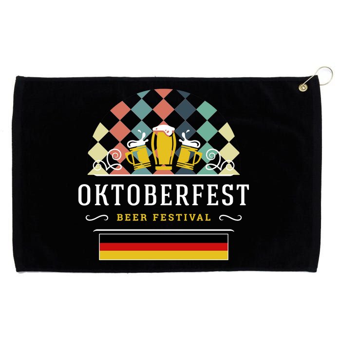 Vintage Oktoberfest Drinking Grommeted Golf Towel