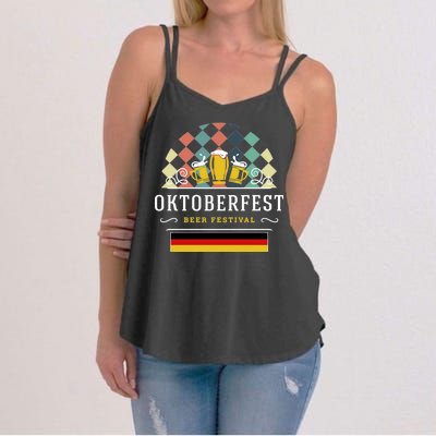 Vintage Oktoberfest Drinking Women's Strappy Tank